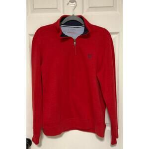 Chaps Jaspe Red Quarter-zip Sweater Pullover Men Size Medium